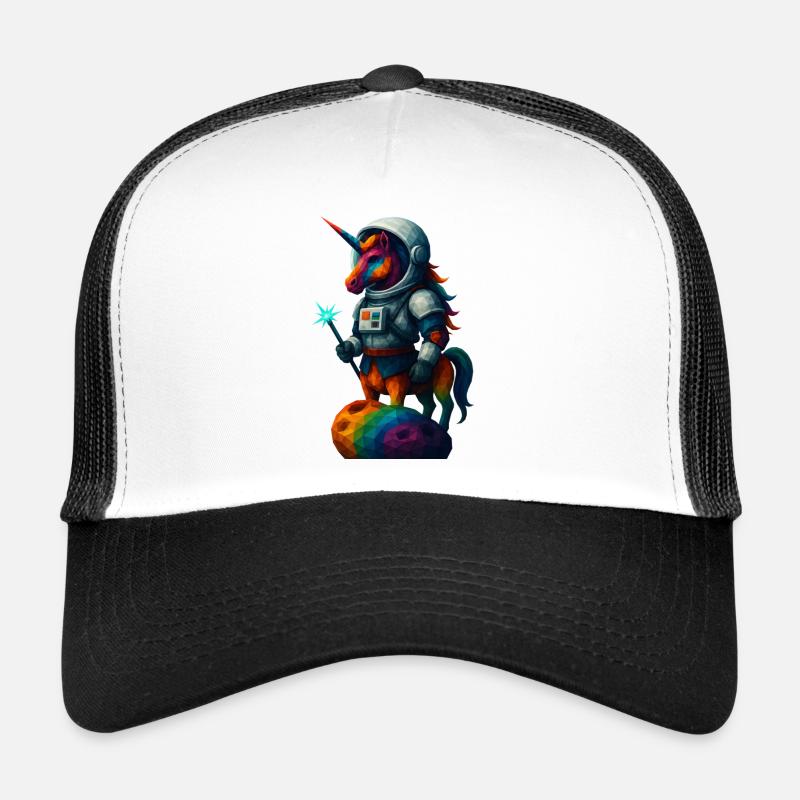 WPAP Stil Tiere - Einhorn im Astronauten Anzug Trucker Cap