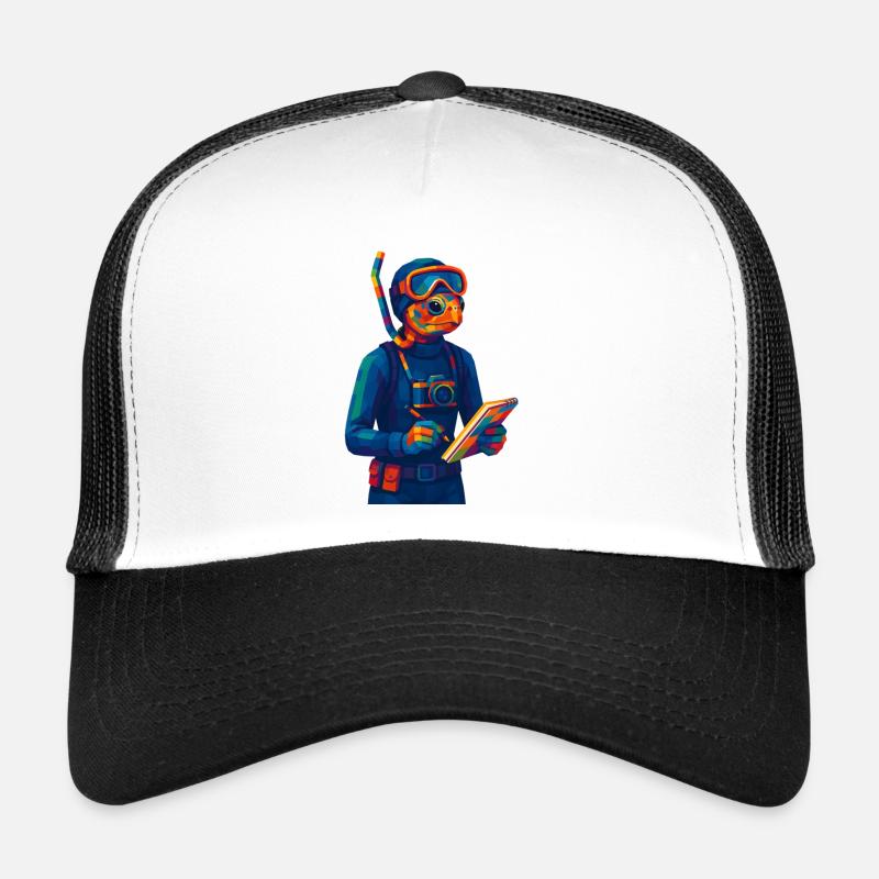 WPAP Polygon Style Animals - Marine Biologist Trucker Cap