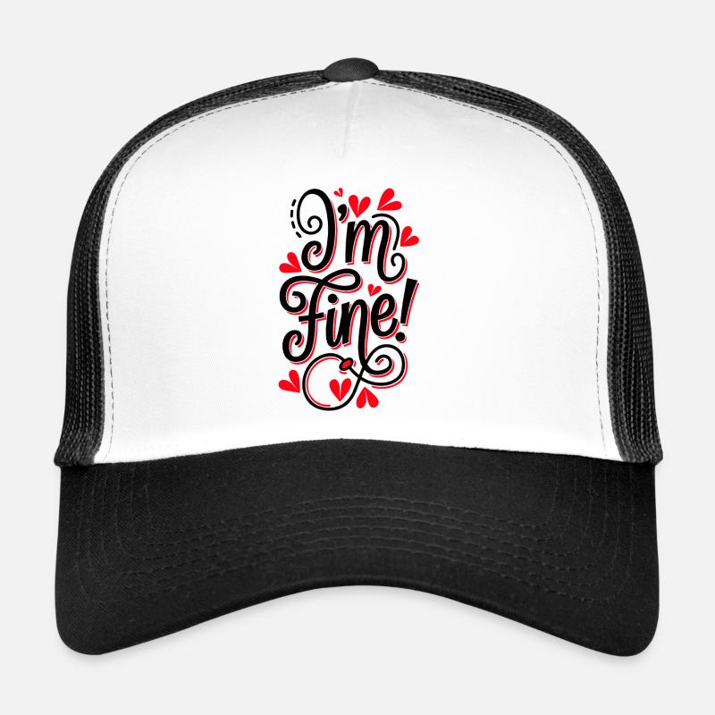 Im Fine - Trucker Cap - Weiß/Schwarz