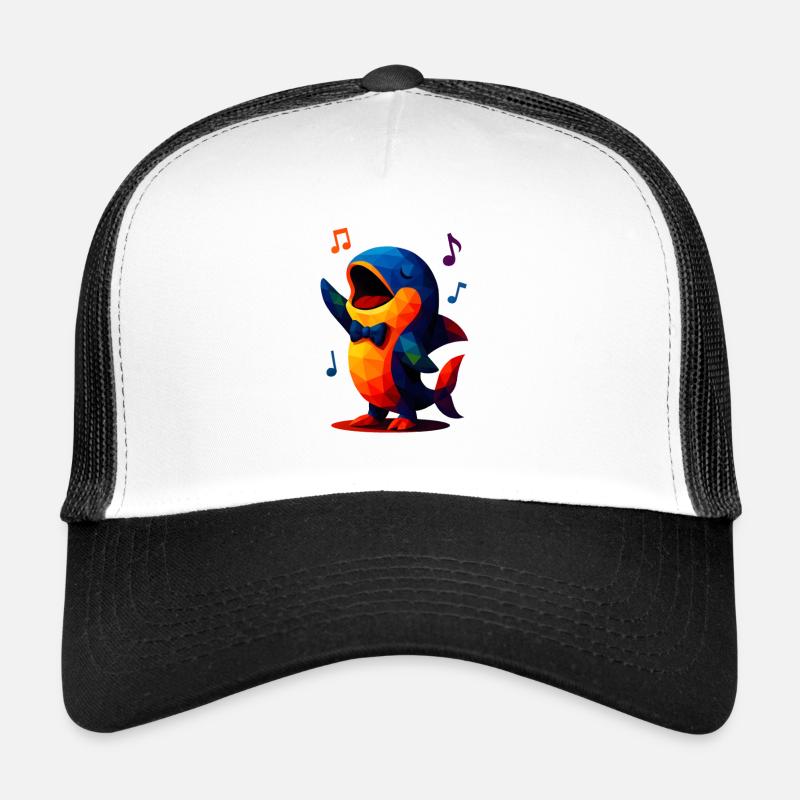 WPAP Polygon Kawaii Stil Tiere Baby Wal Sänger Trucker Cap