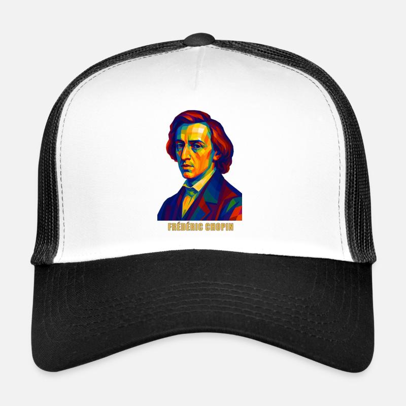 WPAP Polygon Porträt Frederic Chopin Komponist Trucker Cap