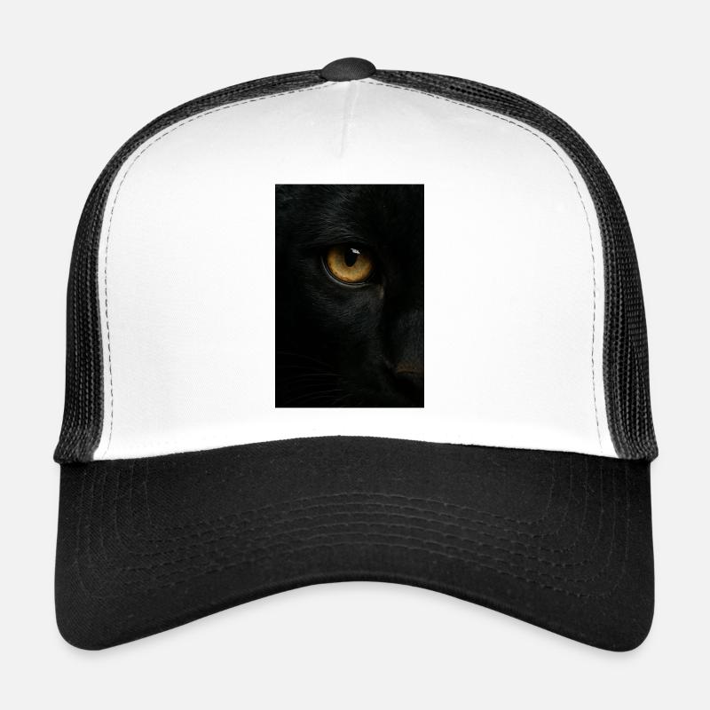 Mystischer Schwarzer Panther Blick Trucker Cap