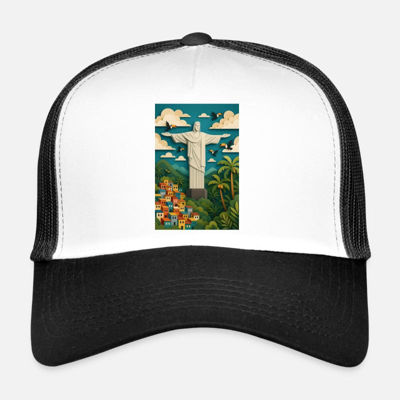 Christus Statue in tropischer Kulisse/Rio  Trucker Cap