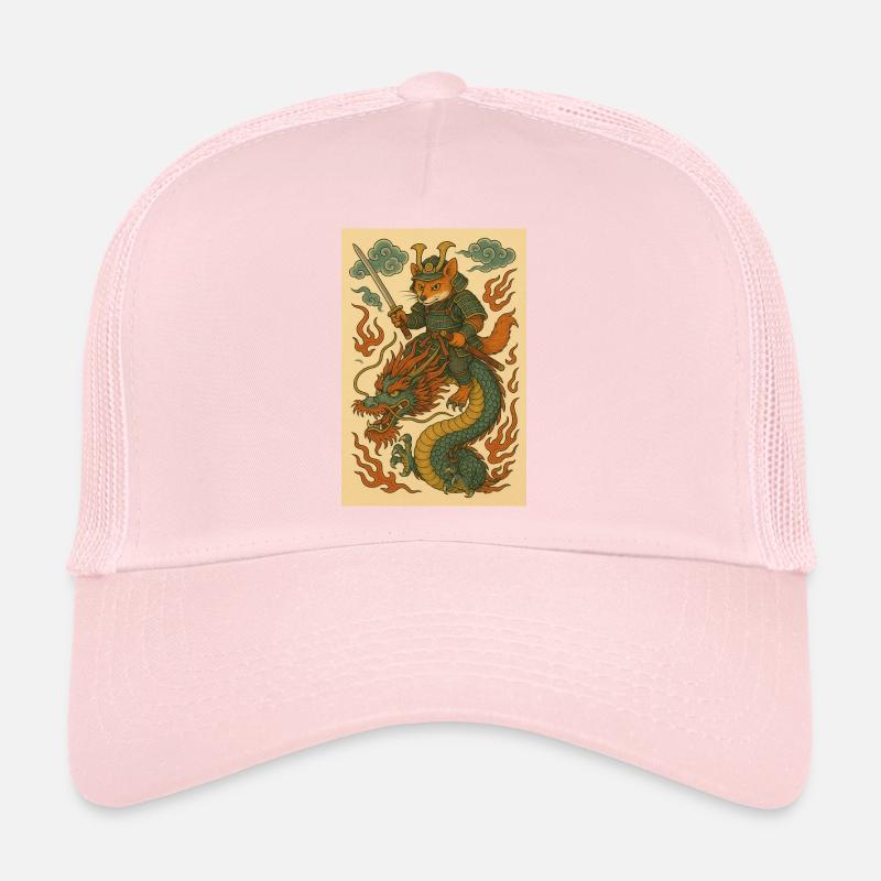 Fuchskrieger und Drachen in Kampfform Trucker Cap