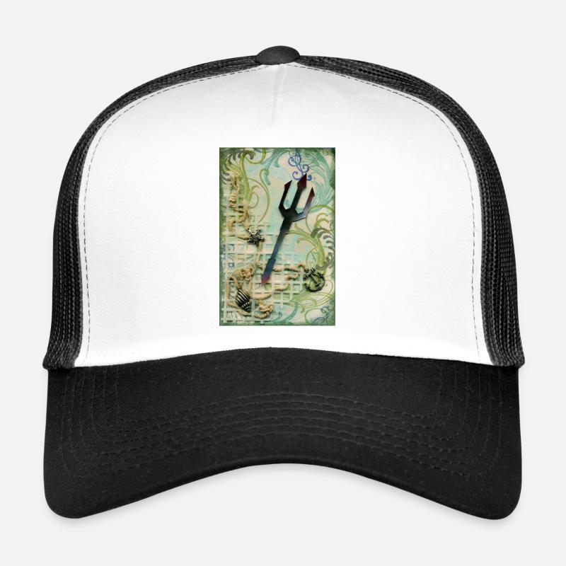 Mythical Trident with Nautical Accents Trucker Cap