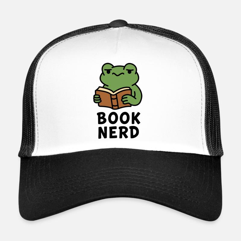 Wise Frog Lesebuch Drucken - Trucker Cap - Weiß/Schwarz