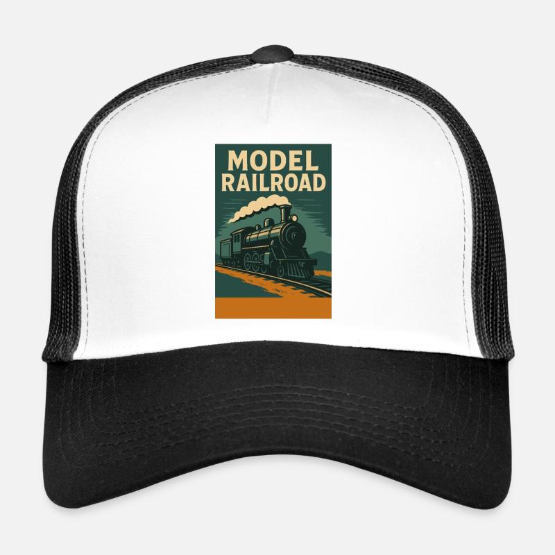 Modellbahn Zug Illustration Trucker Cap