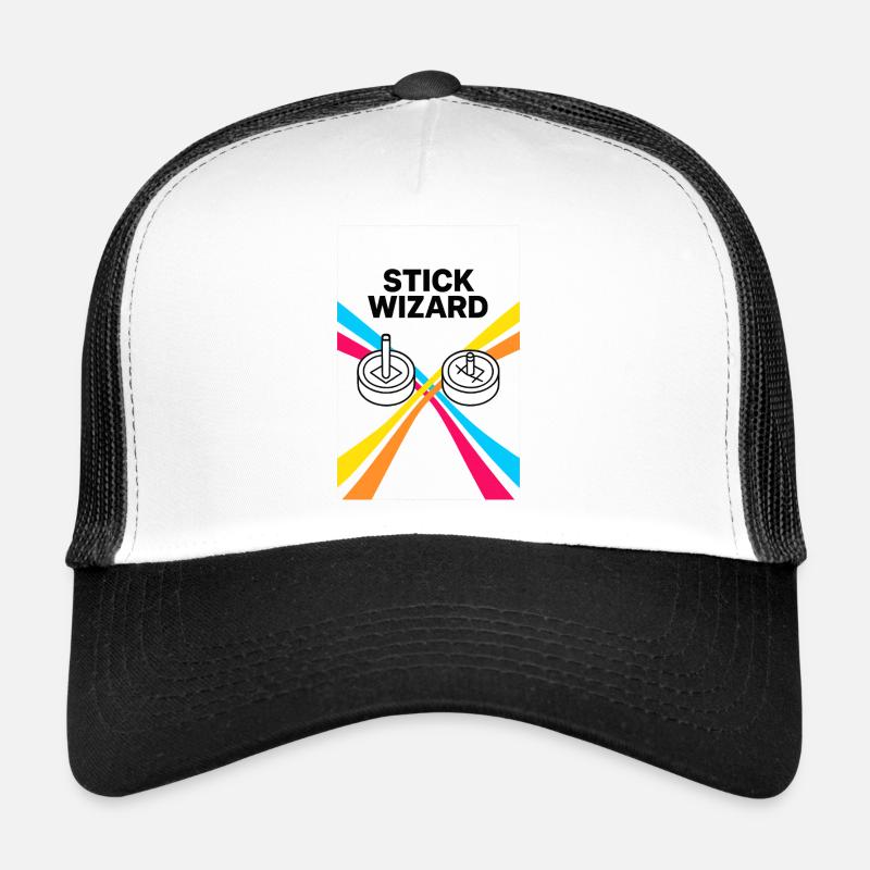 Stick Wizard Retro Gaming Design Trucker Cap