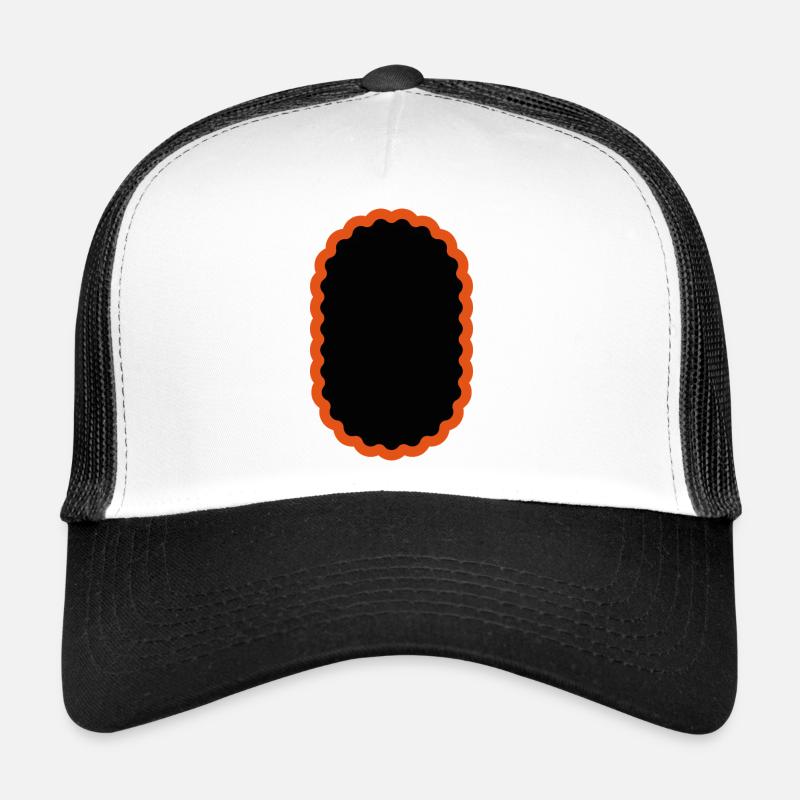 Bicycle patch oval, bicycle patch bike - Trucker Cap - white/black