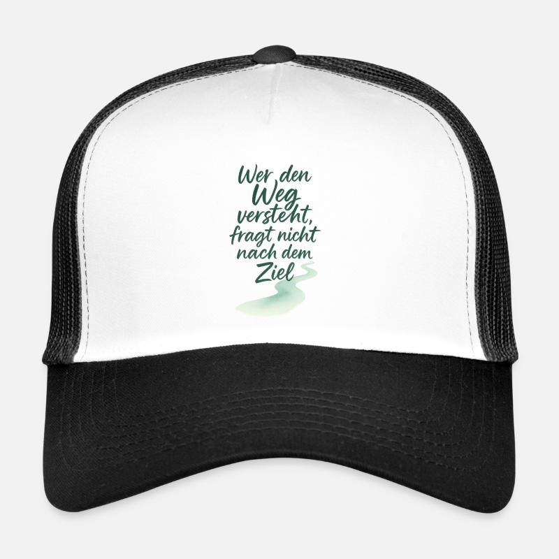 Motivational quote with waterway elements Trucker Cap
