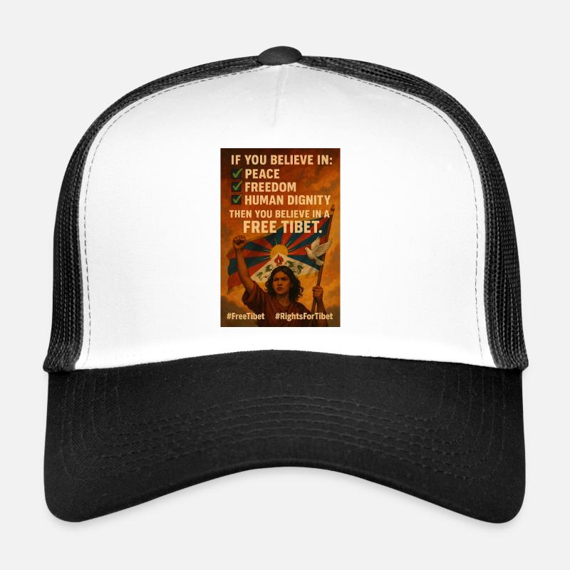 Marche du peuple tibétain pour la liberté Casquette trucker 