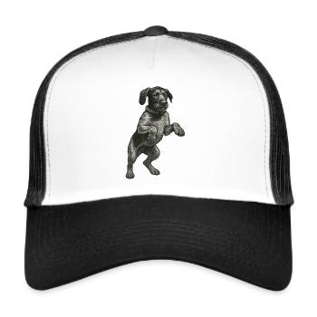 "Little Springer" - Puppy German Wirehaired - Trucker Cap - white/black - Front