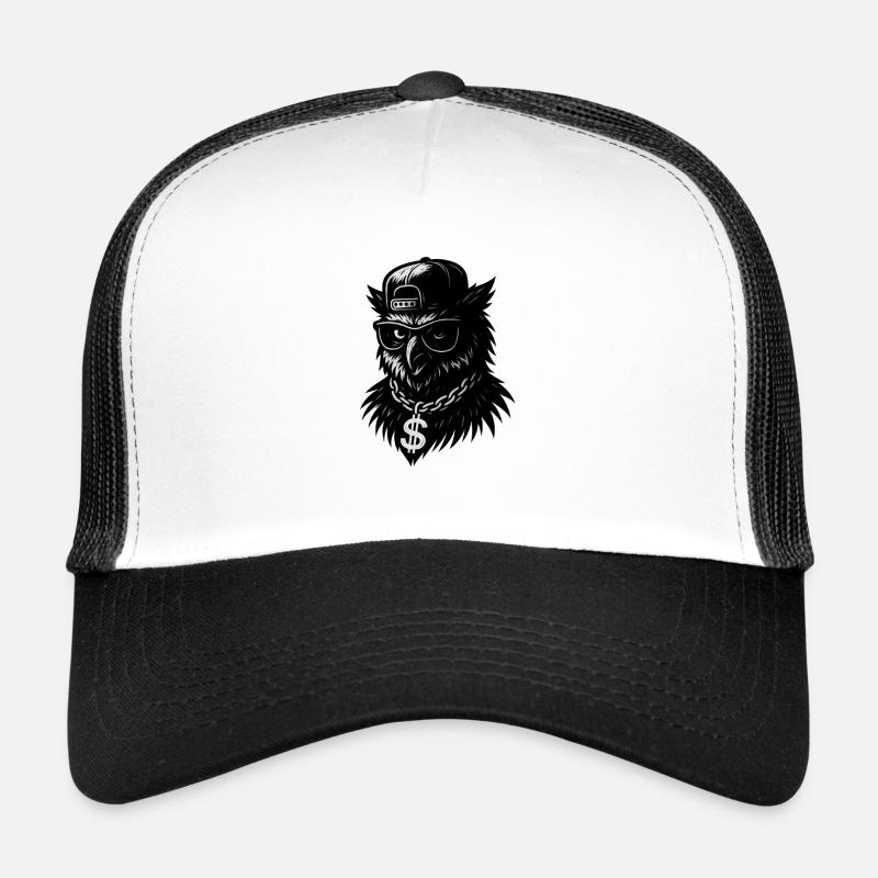Rap-Owl - Trucker Cap - white/black