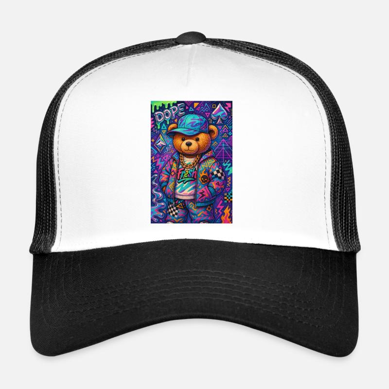 Ours en Mode Rétro Urbain Casquette trucker 