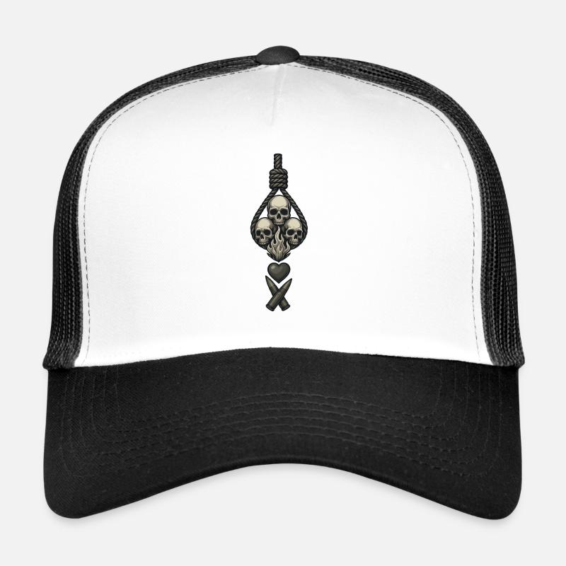 Avi Collection – Skulls & Flame Trucker Cap
