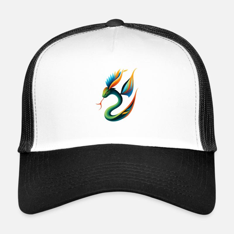 Mythischer Drache mit bunten Flügeln Trucker Cap