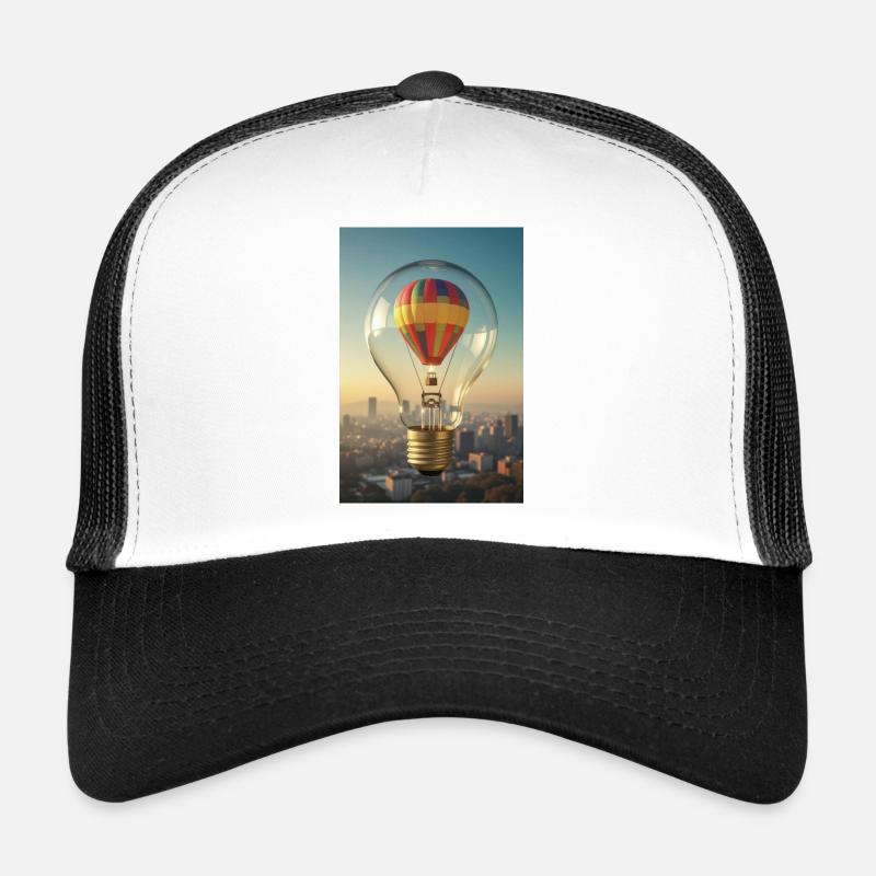 Heißluftballon in der Glühbirne Trucker Cap