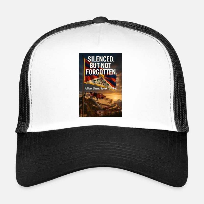 Silenced. But not forgotten. - Trucker Cap - white/black