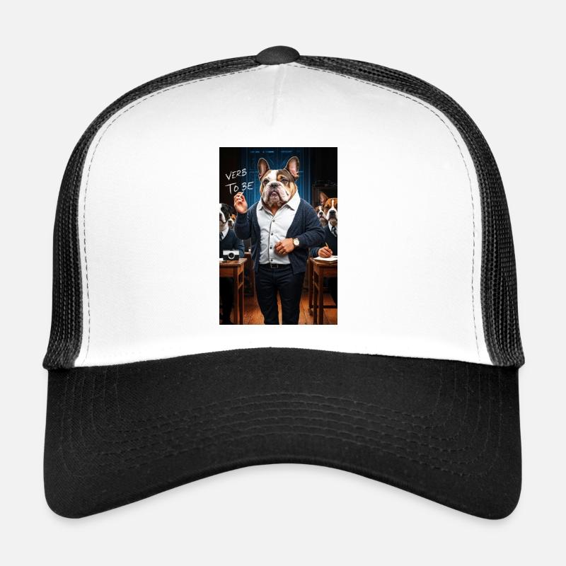 Bouledogue anglais Professeur humanoïde Casquette trucker 