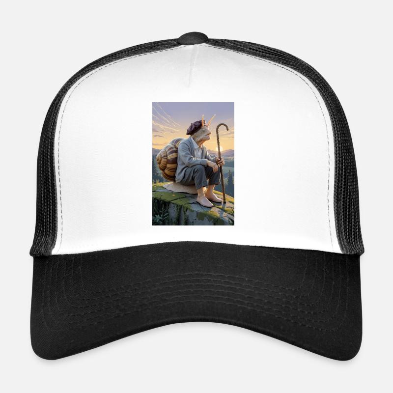 Uralte humanoide Schnecke - Trucker Cap - Weiß/Schwarz
