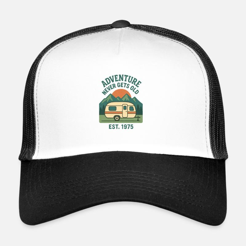 aventure - Casquette trucker  - blanc/noir