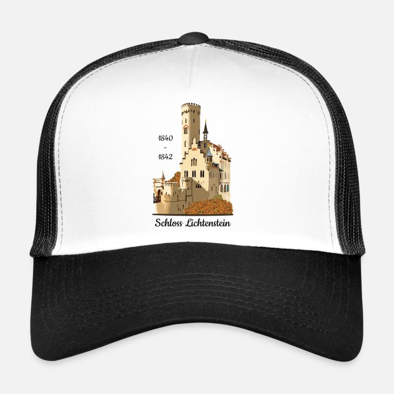 Schloss Lichtenstein, handgezeichnet.  Trucker Cap