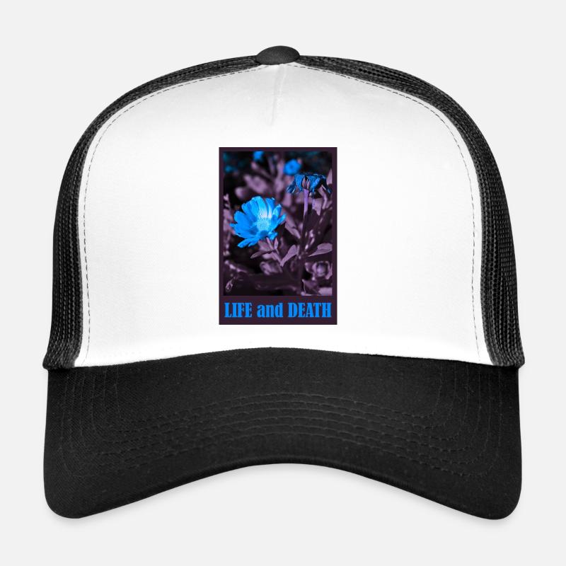 Blumenmotiv mit Lebensweisheit Trucker Cap