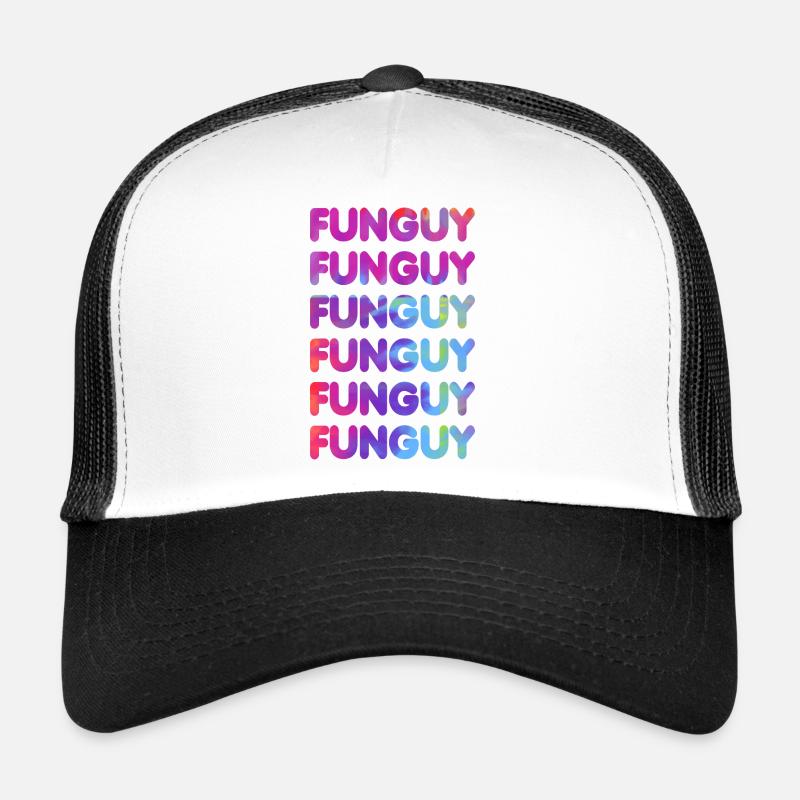 Colorful Funny Letters Heart Pattern - Trucker Cap - white/black