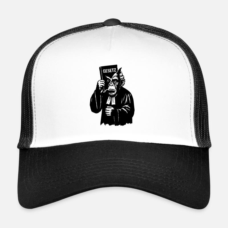 Humorous Monkey Rights Parody Illustration Trucker Cap