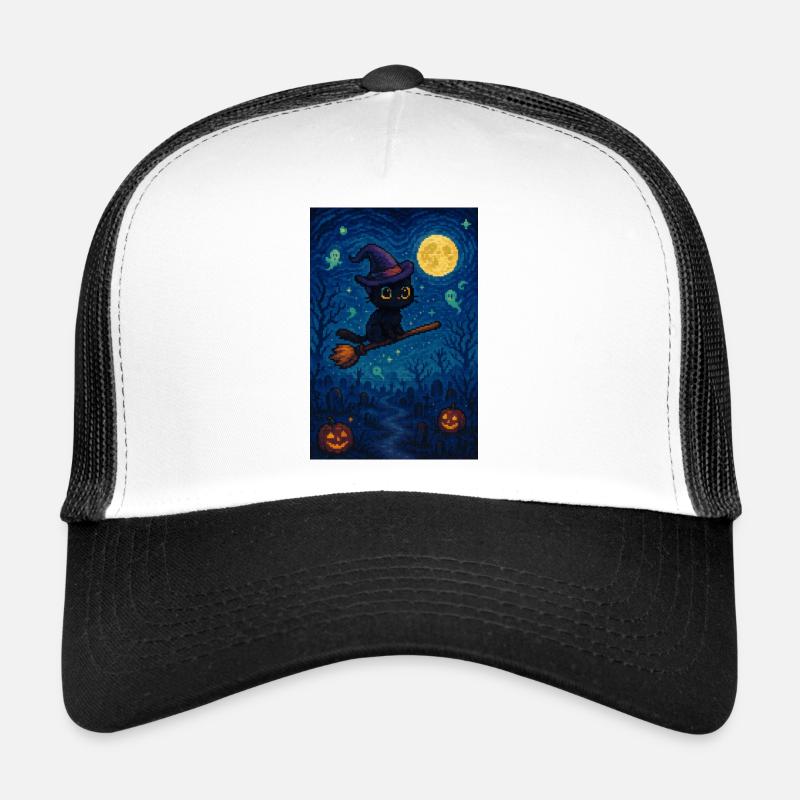 Halloween süße pixel Katze Trucker Cap