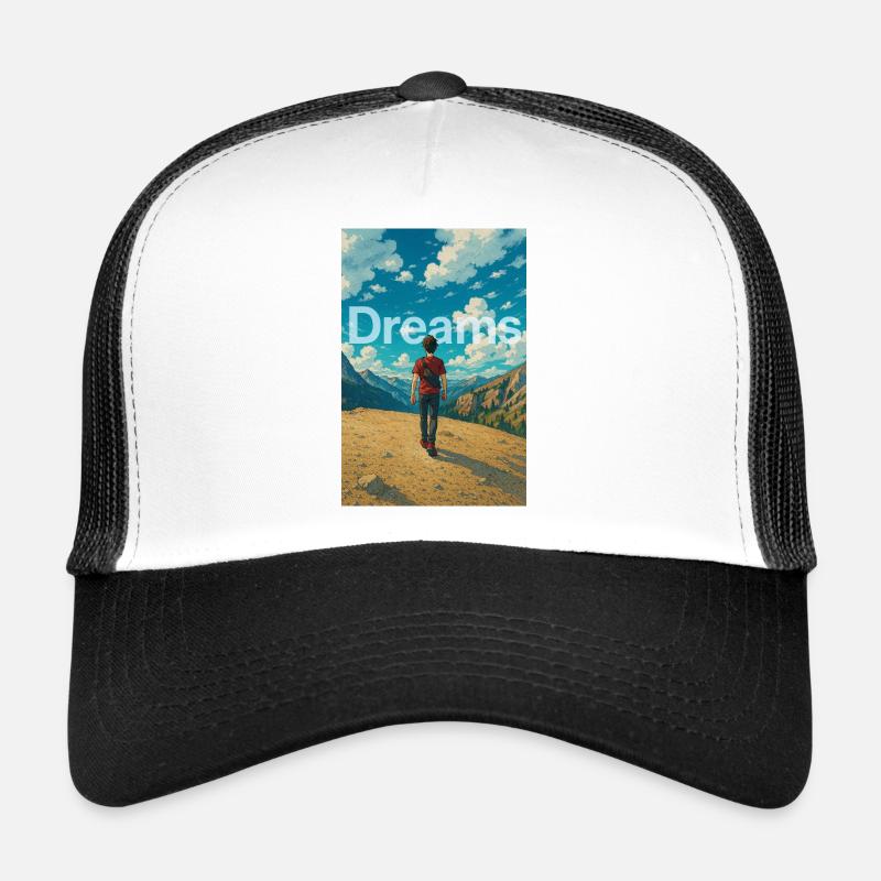 Dreamer in the mountains - Trucker Cap - white/black