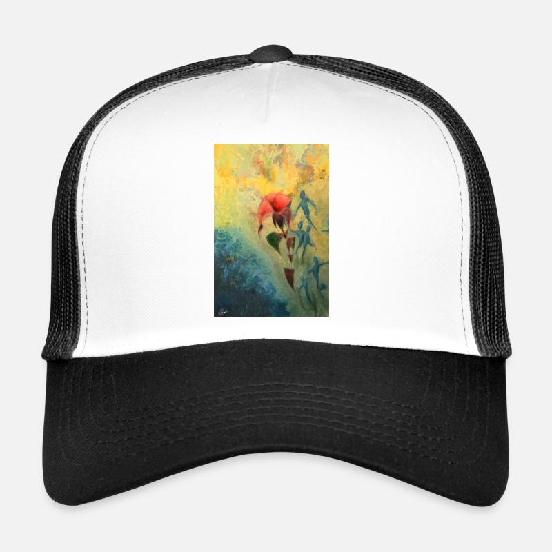 Abstrakte Blumenszene Trucker Cap