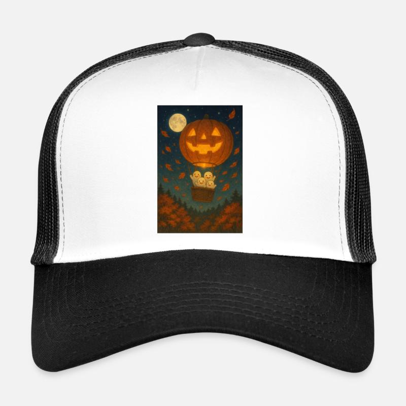 Pumpkin Halloween Ghosts Trucker Cap