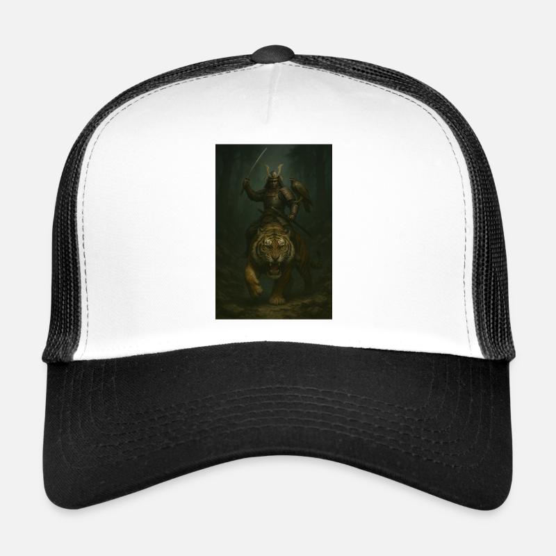 Samurai and Tiger Warrior – Epic Art Trucker Cap