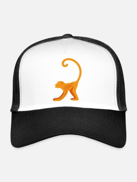 Orangutan line logo - Trucker Cap - white/black - Front