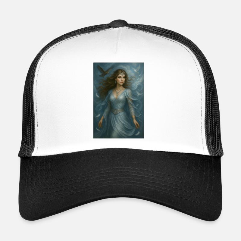 Déesse Céleste – Lumière et Oiseaux Blancs Casquette trucker 