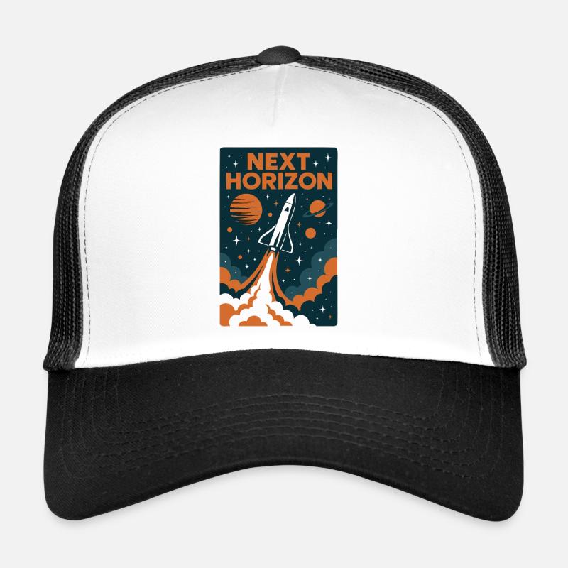 Nächster horizon Raketenstart - Trucker Cap - Weiß/Schwarz