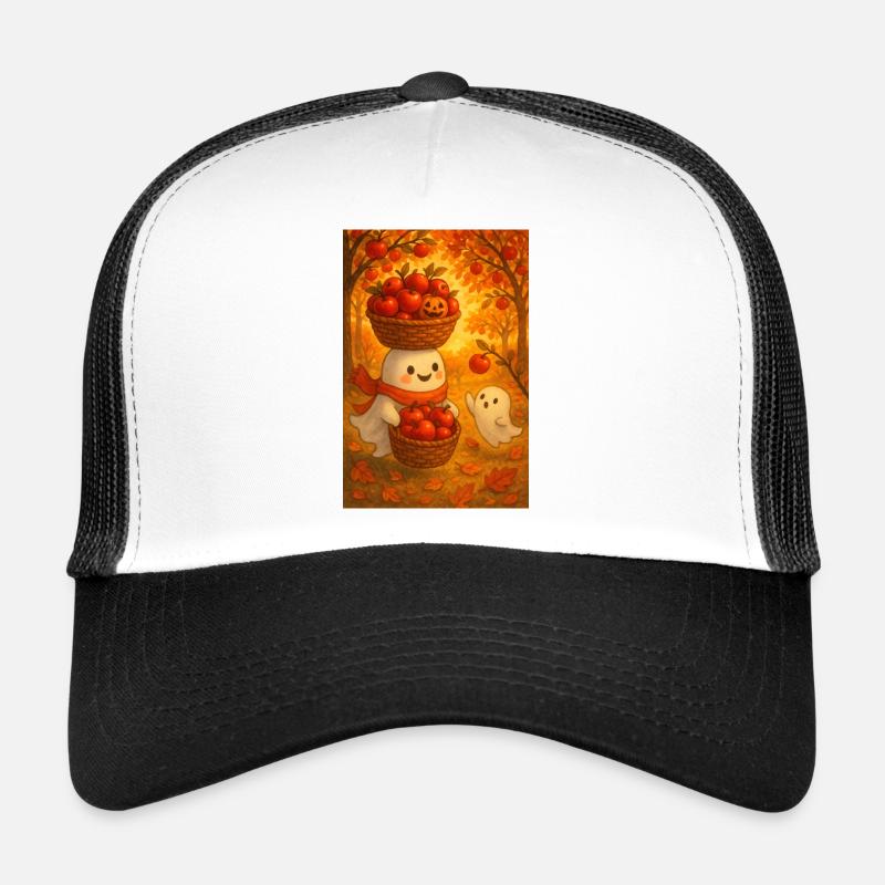 Halloween ghosts at apple harvest Trucker Cap
