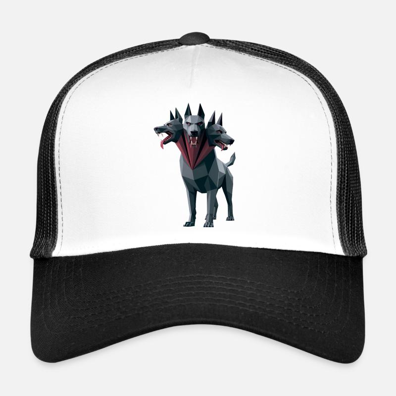 Cerberus - Cooles Low-Poly-Logo Trucker Cap