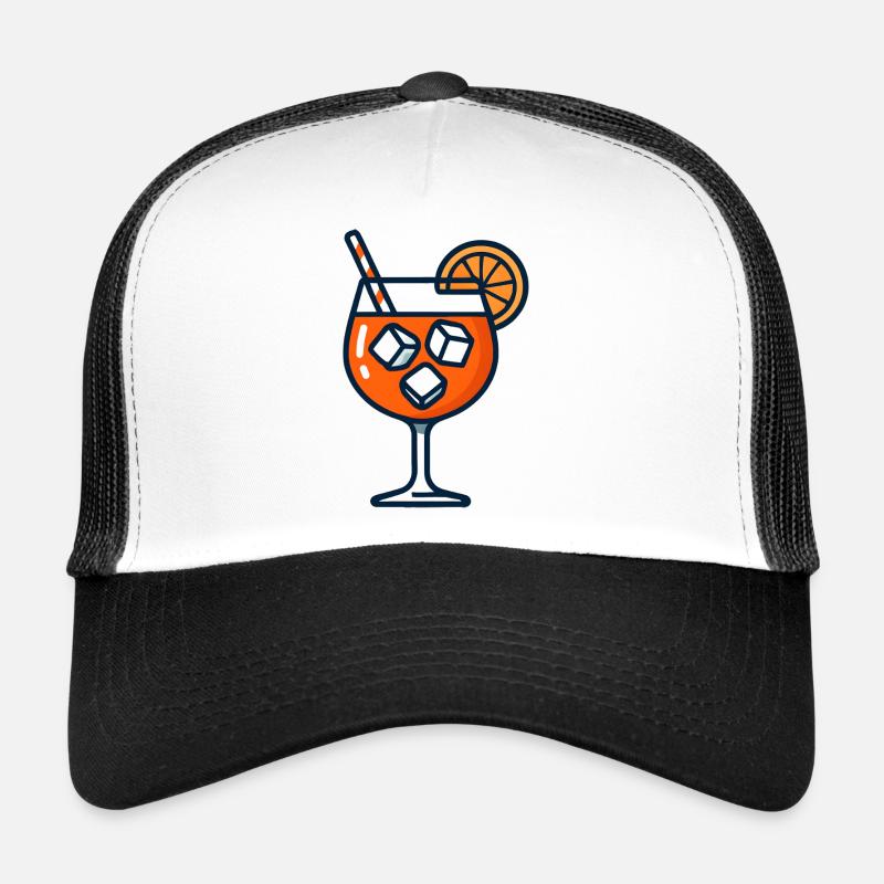 Orange Spritz Glas mit Eis Trucker Cap
