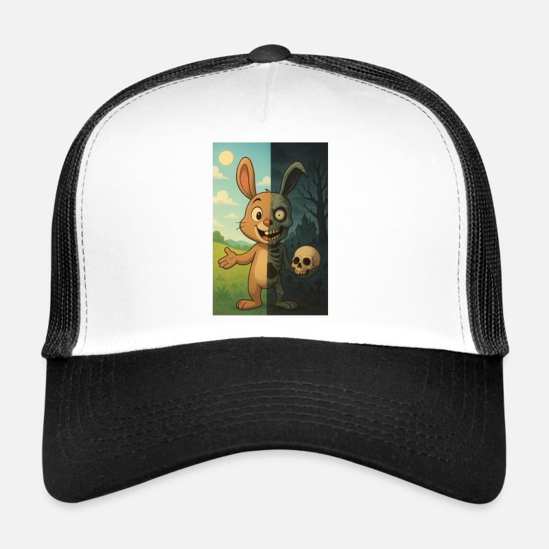 Zombie Undead Rabbit Halloween Trucker Cap