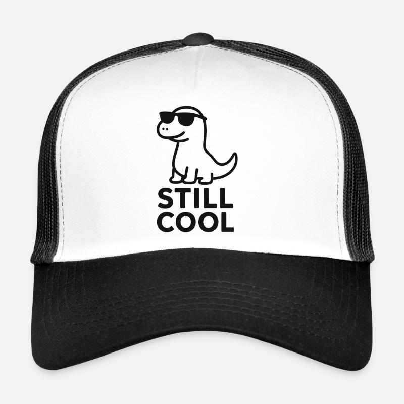 Stylish Dinosaur Sunglasses - Trucker Cap - white/black