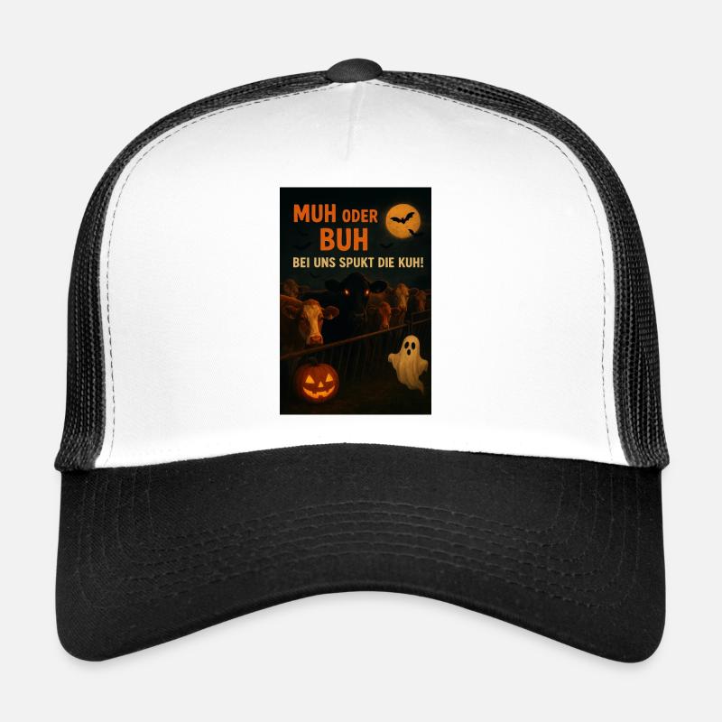 Kuhwitz Halloween Kuhspektakel - Trucker Cap - Weiß/Schwarz
