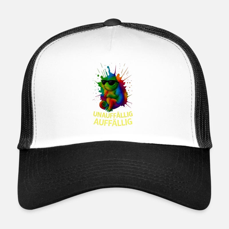 Caméléon arc-en-ciel avec style Casquette trucker 