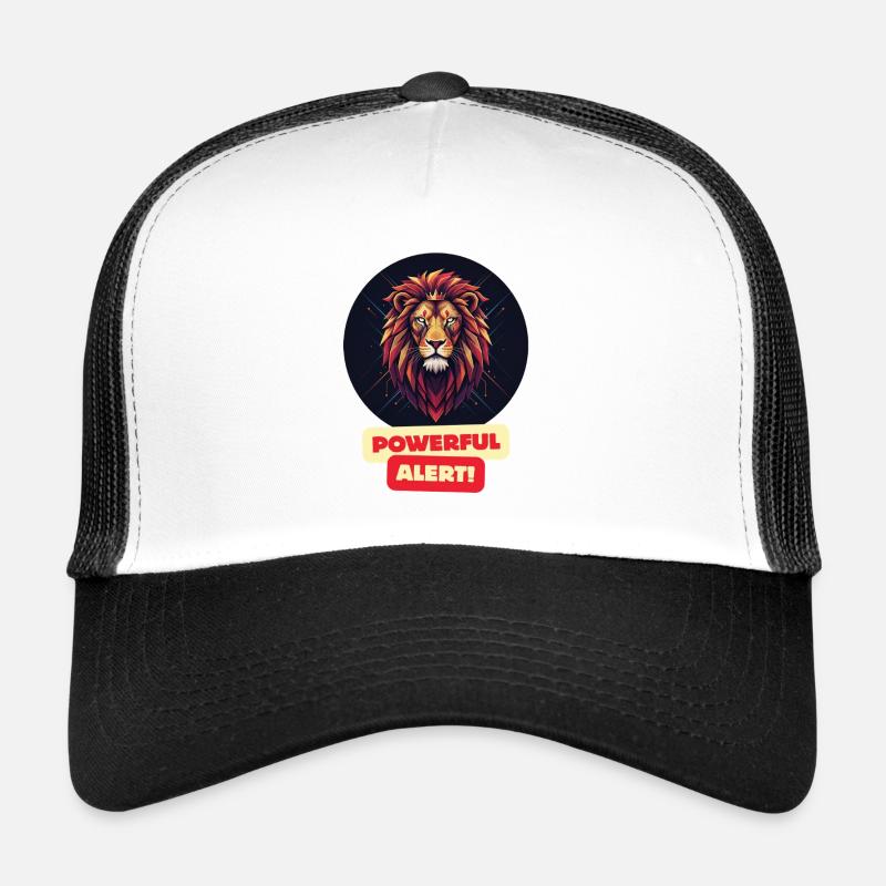 Mighty Geometric Lion Trucker Cap