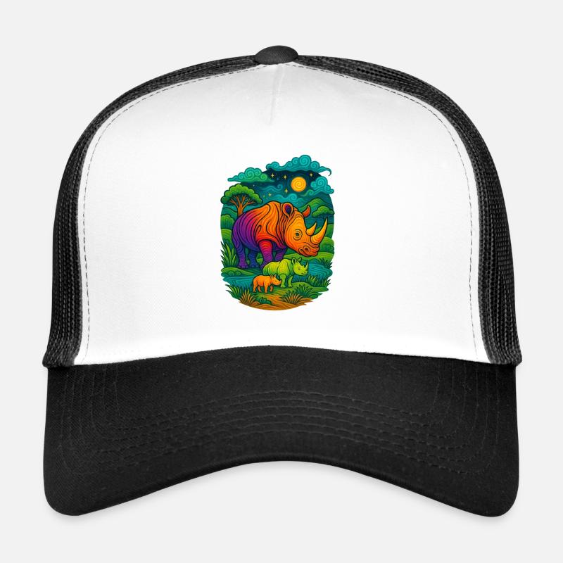 Rainbow Rhino Trucker Cap