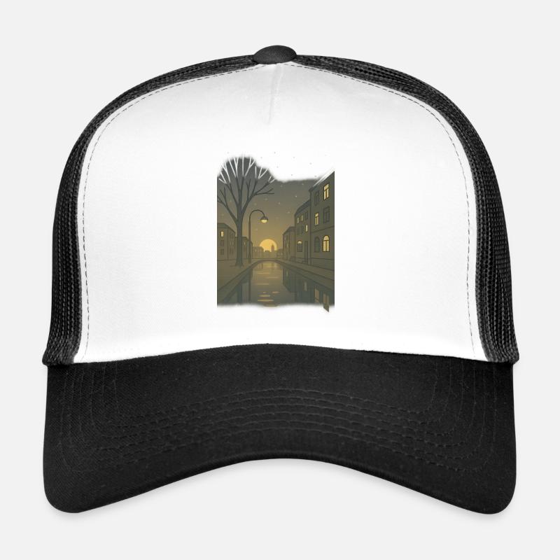 früher Morgen im Dämmerlicht - Trucker Cap - white/black
