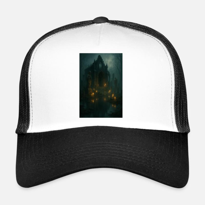 Gothic ruin by moonlight Trucker Cap