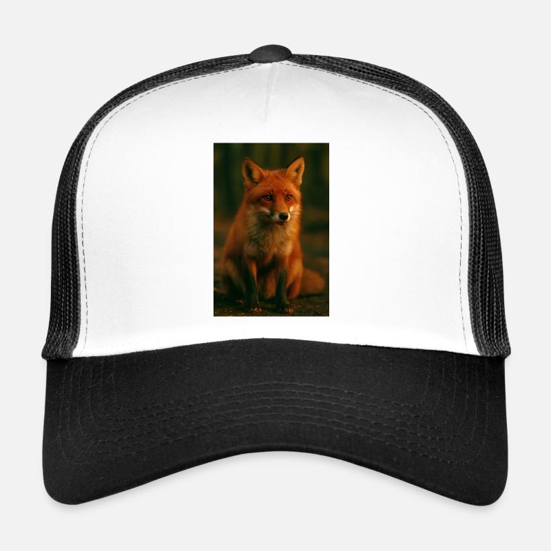 Wilde Tiere, Fuchs - Trucker Cap - Weiß/Schwarz