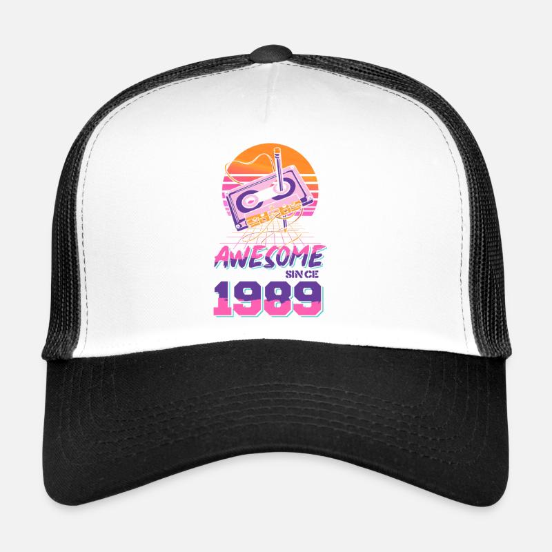 Cassette Rétro Neon 1989 Design Casquette trucker 
